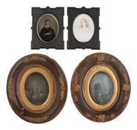[EARLY PHOTOGRAPHY]. 10 assorted portraits housed in frames including Very Rare Union examples.