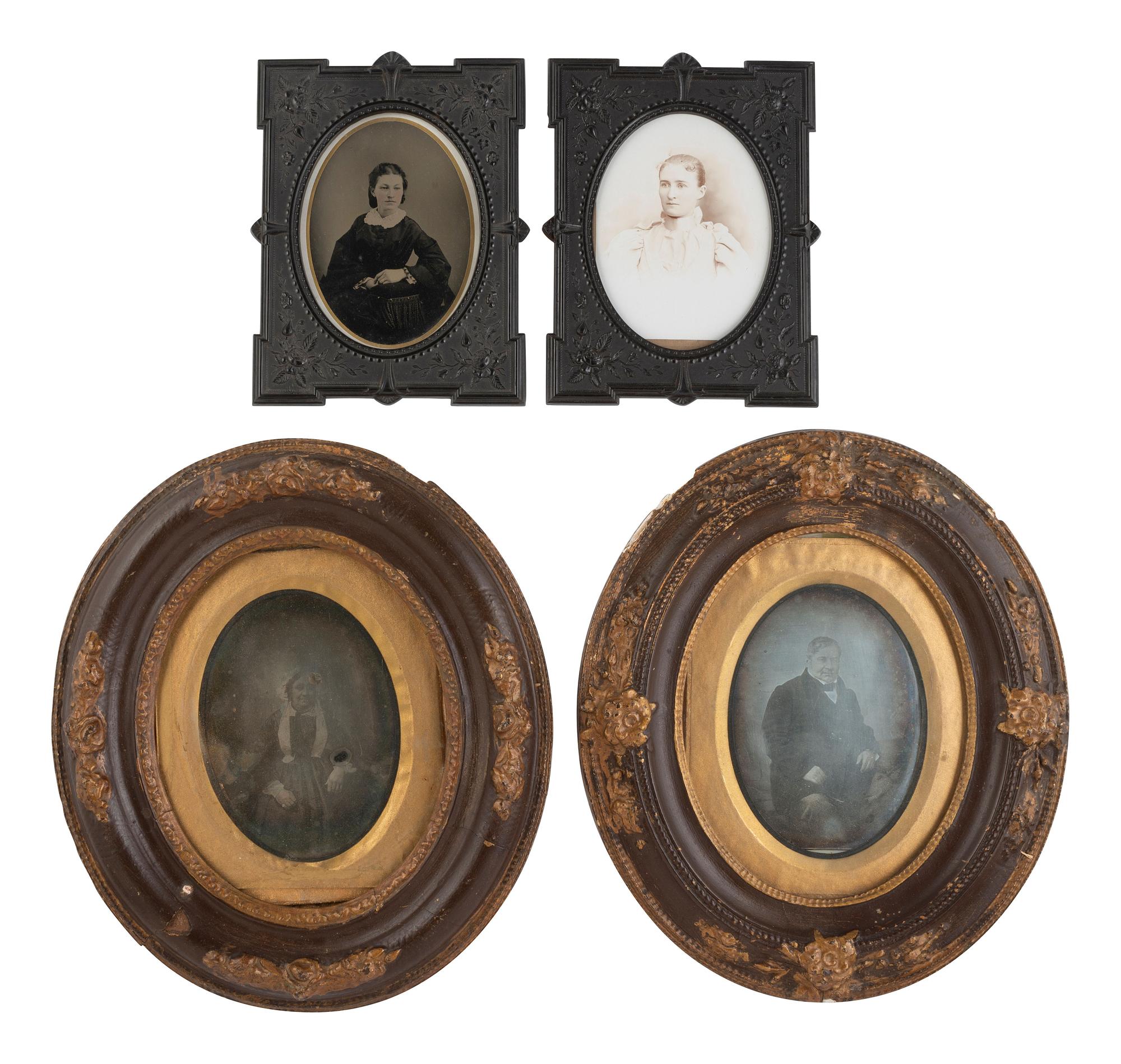 [EARLY PHOTOGRAPHY]. 10 assorted portraits housed in frames including Very Rare Union examples.