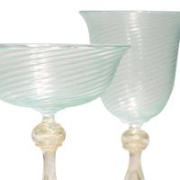 A Venetian Glass Stemware Service