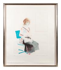 Celia Seated on an Office Chair