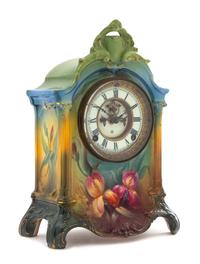 A Royal Bonn Porcelain Mantel Clock