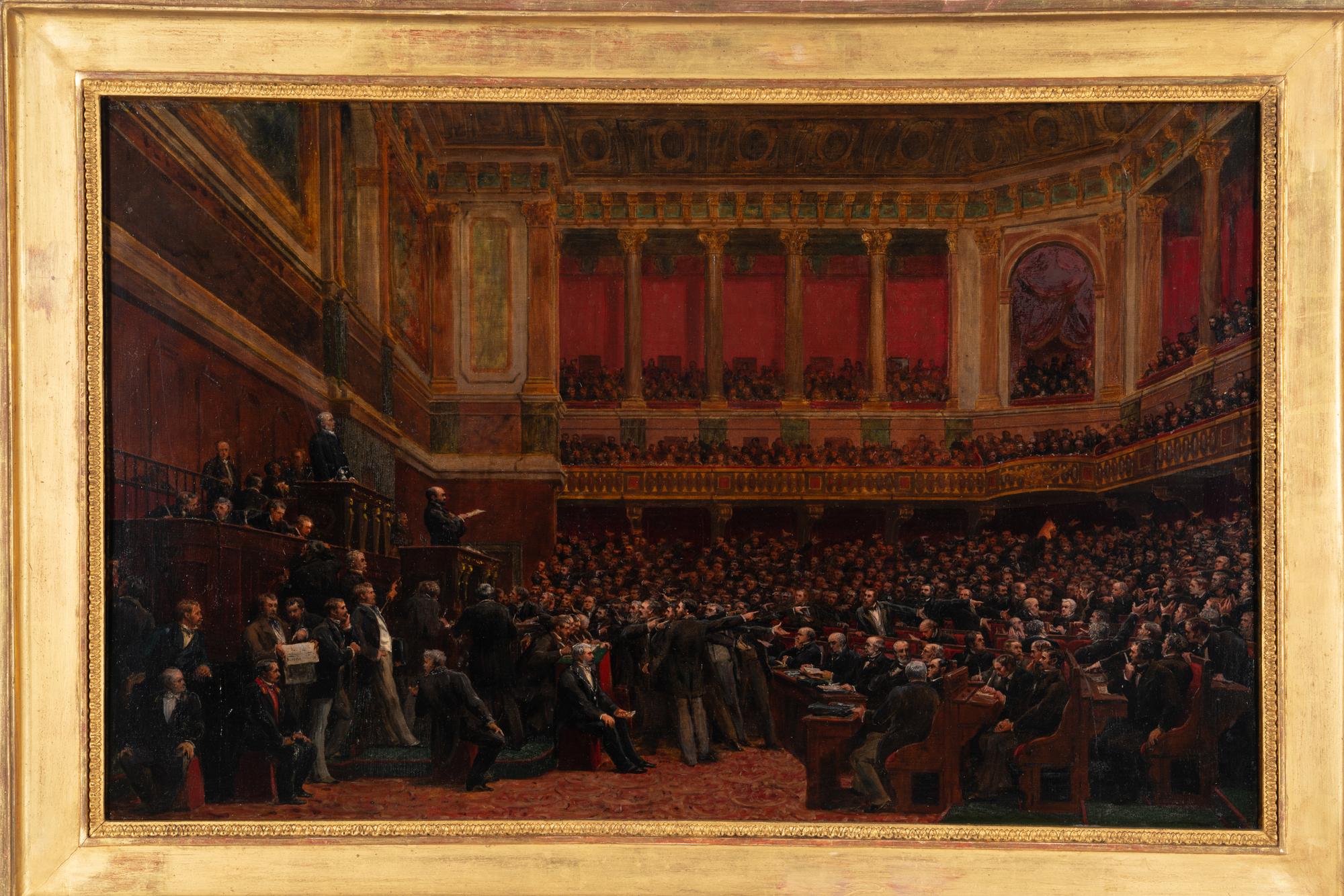 Thiers salué du titre de libérateur du territoire à la Chambre des Députés, le 16 Juin 1877