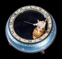 A Swiss Enameled Silver Figural Mystery Clock, Hase