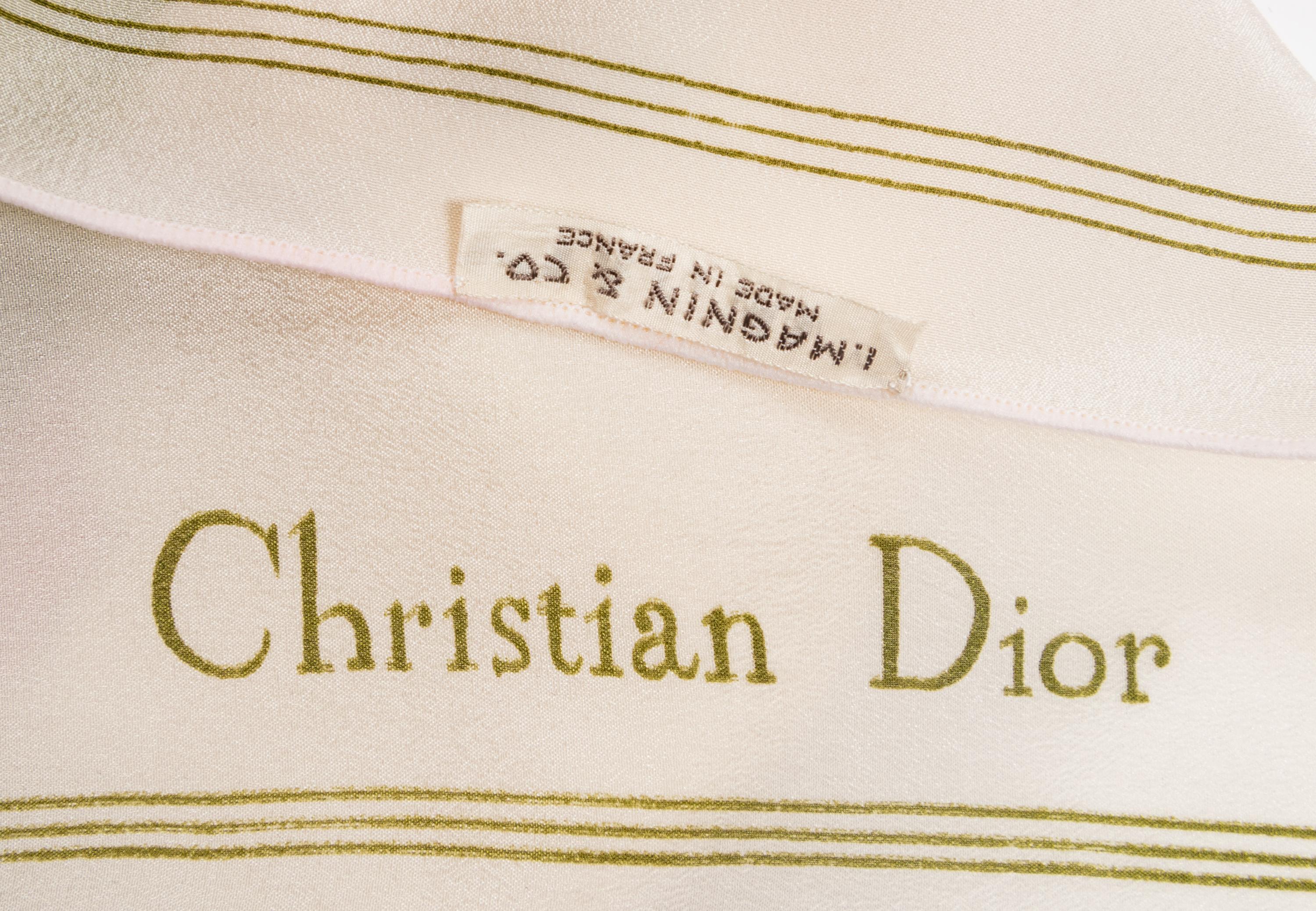 Seven Designer Scarves: Two Gucci, One Jean Paul Gaultier, Two Must de Cartier, One Hermès, One Christian Dior