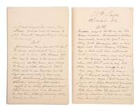 [GERONIMO] - [LATE INDIAN WARS]. DALY, Henry W. (1850-1931). Diary of Campaign against Hostile Apaches in 1885-6 with Capt. Emmet Crawford, by Henry W. Daly Pack Master. [Cheyenne, WY], 29 May 1885 to 28 March 1886.