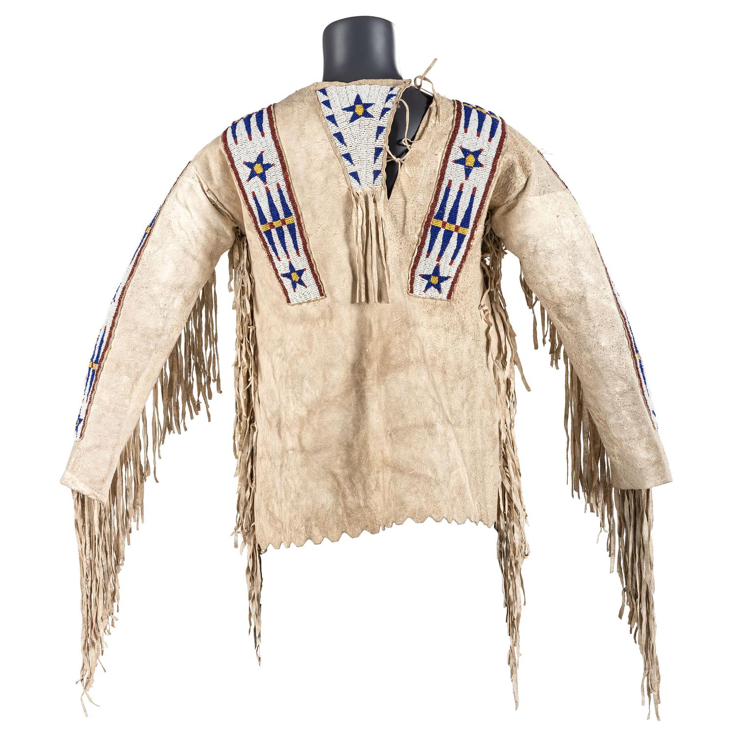 Sioux Boy's Beaded Hide War Shirt