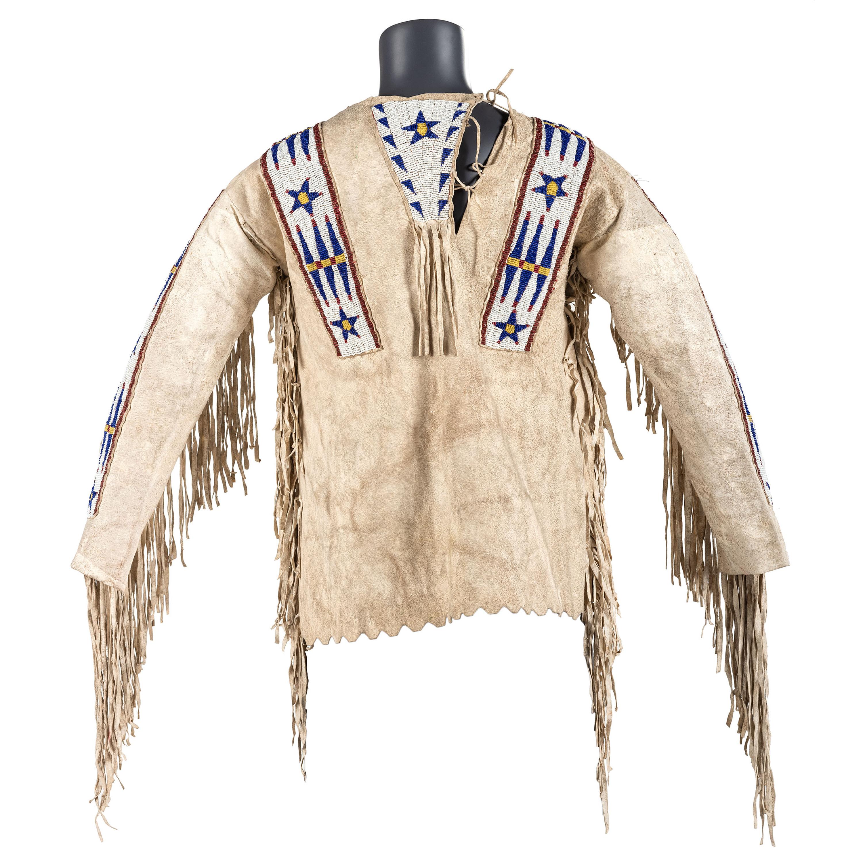 Sioux Boy's Beaded Hide War Shirt