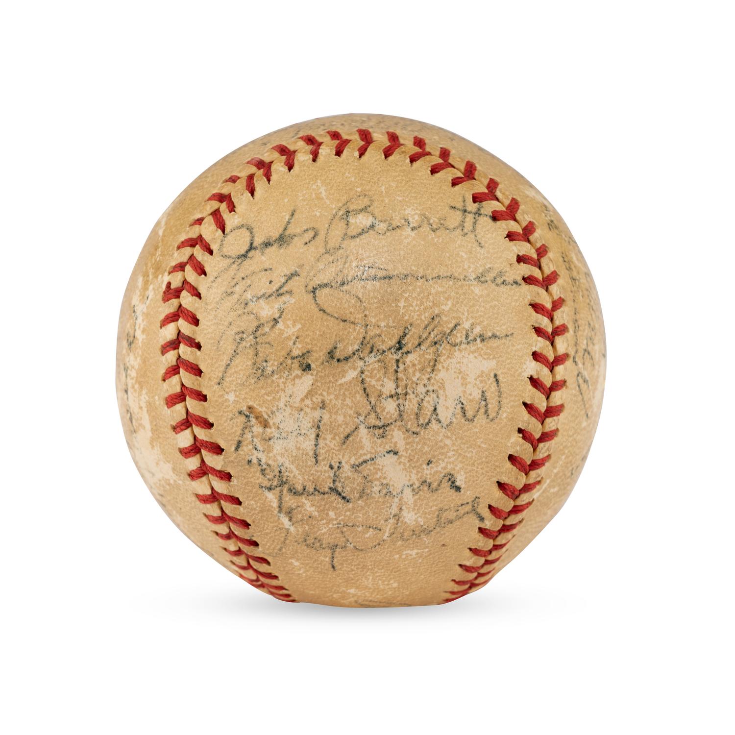 A 1944 Pittsburgh Pirates Team Signed Autograph Baseball Featuring Paul Waner (JSA Letter of Authenticity),