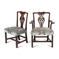 A Set of Eight George III Style Mahogany Dining Chairs