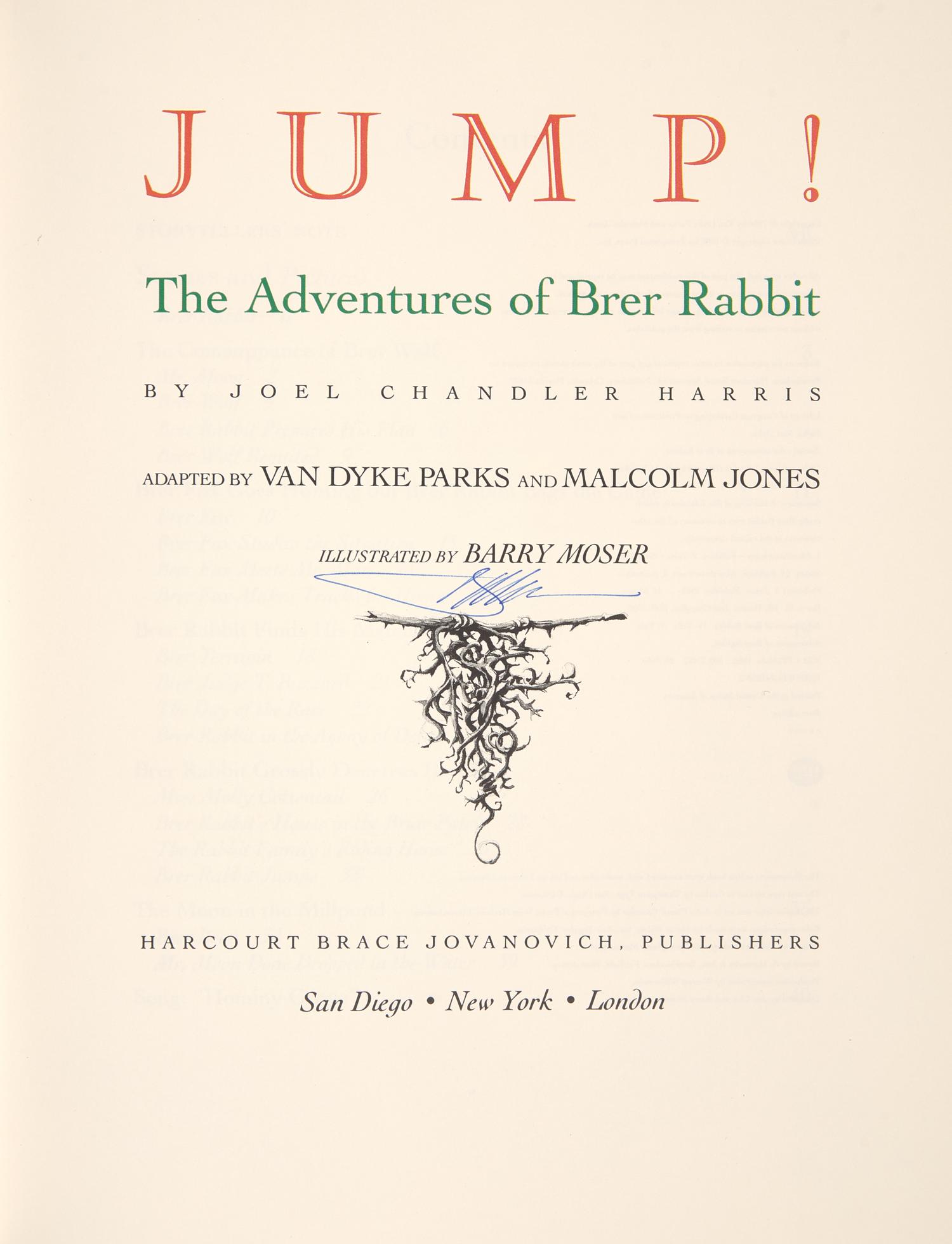 Moser, Barry. Group of 10 Original Illustrations for "Jump! The Adventures of Brer Rabbit"