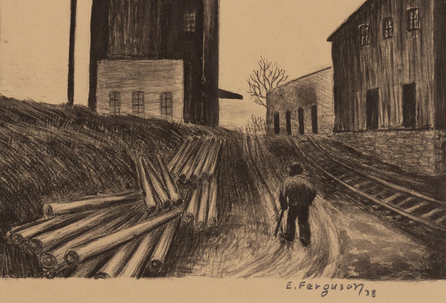A pair of prints ( After a Storm; Grain Elevator )