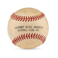 A 1951 Newport News Dodgers Team Signed Autograph Baseball