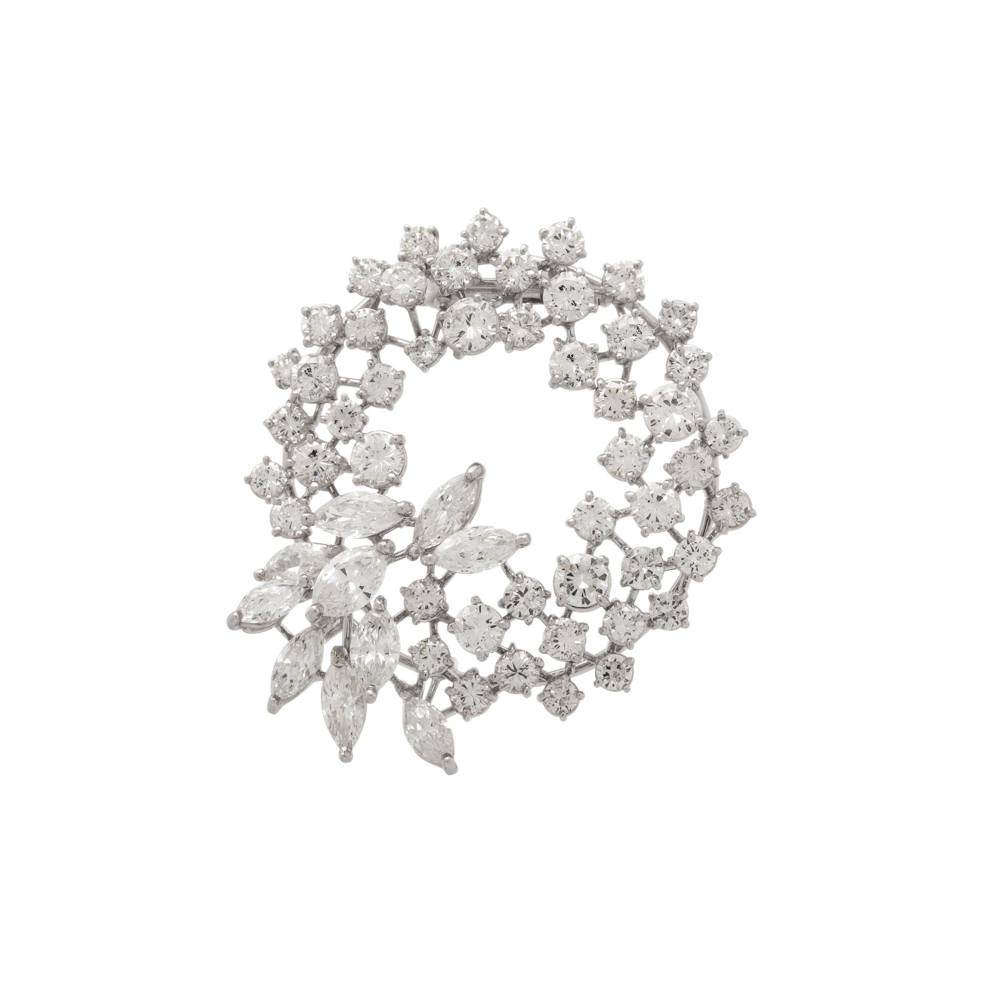 DIAMOND WREATH BROOCH