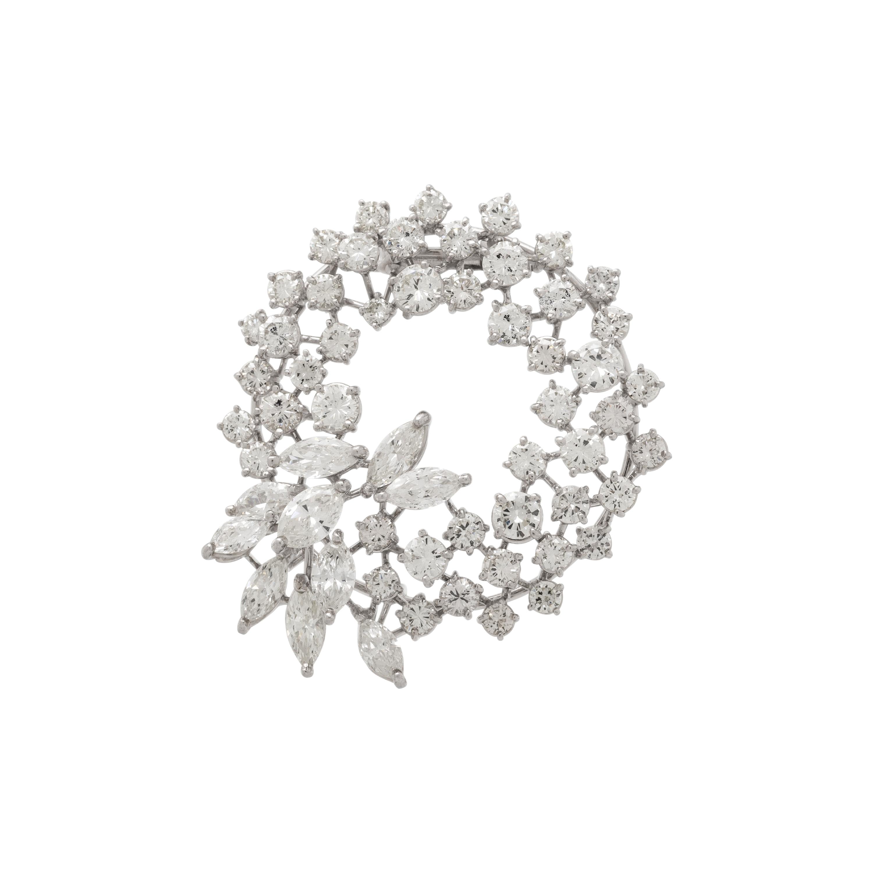DIAMOND WREATH BROOCH