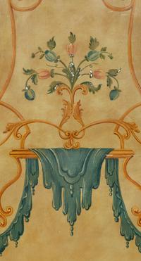 A Pair of Venetian Style Painted Headboards