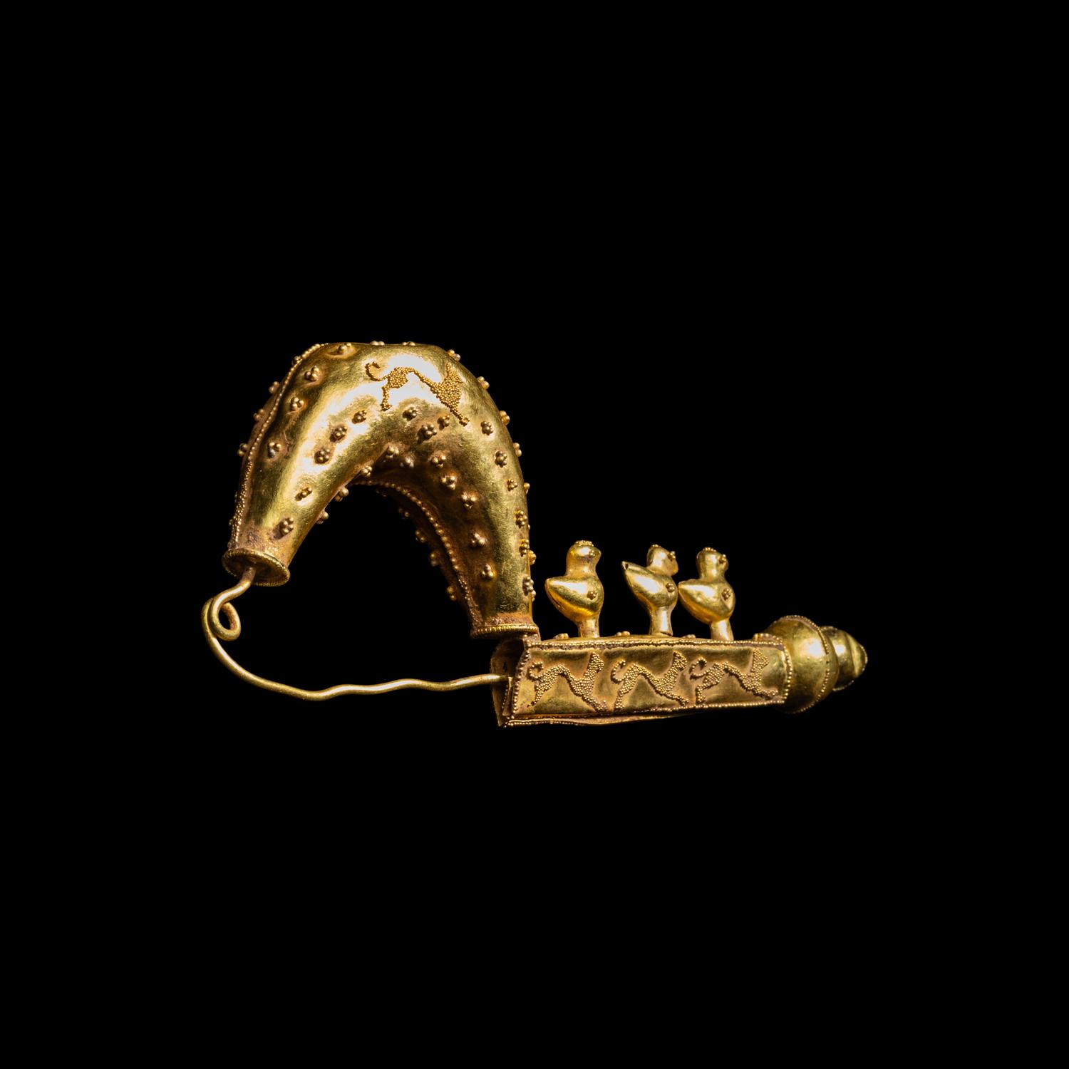 An Etruscan Gold Fibula