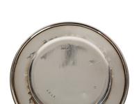 A Garrard & Co Silvered Figural Standing Salt and an Asprey Silver Bonnie Doon Commemorative Ashtray