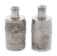 A Set of Chinese Export Silver Salt and Pepper Shakers