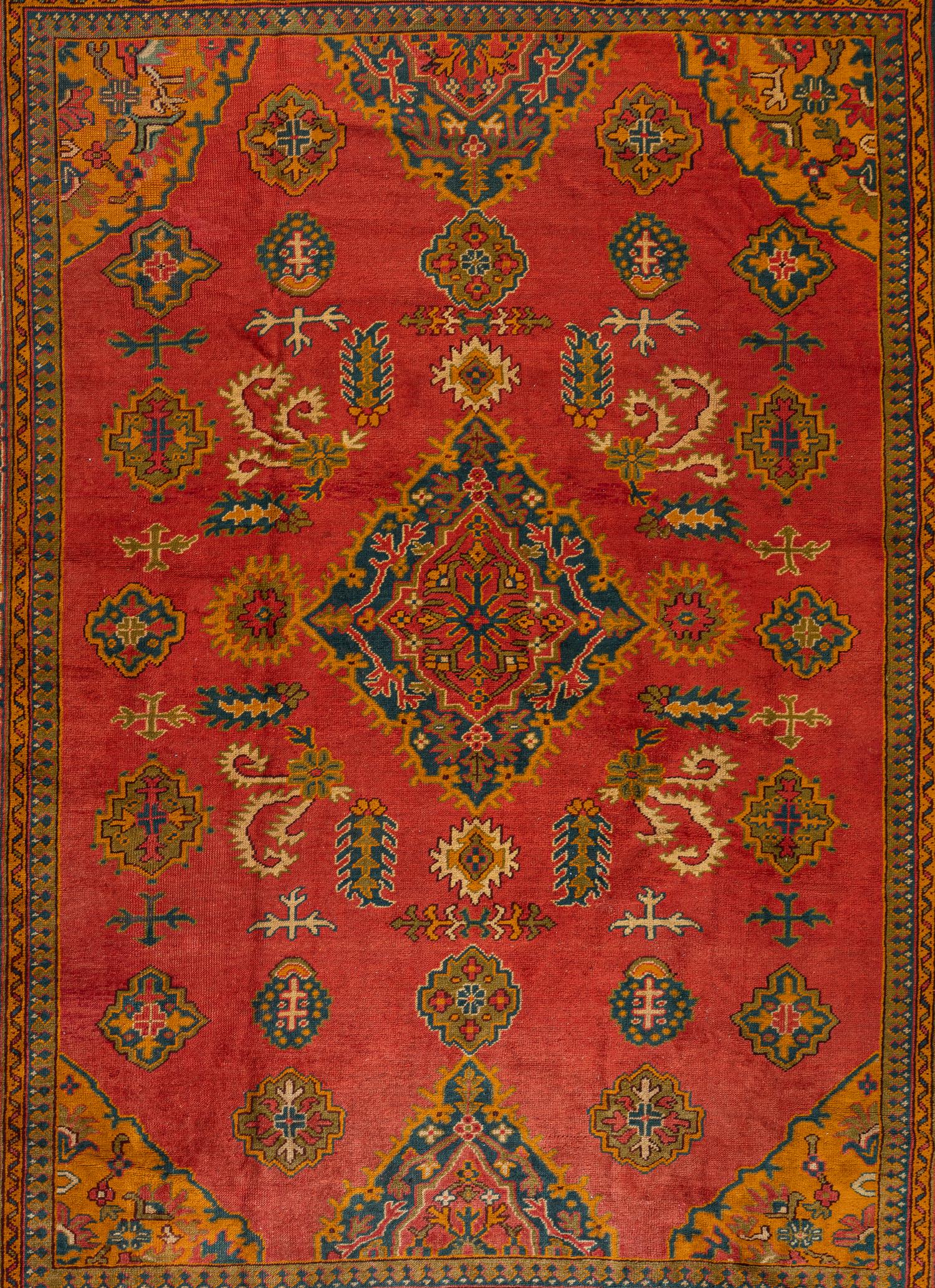 A Turkish Oushak Wool Rug