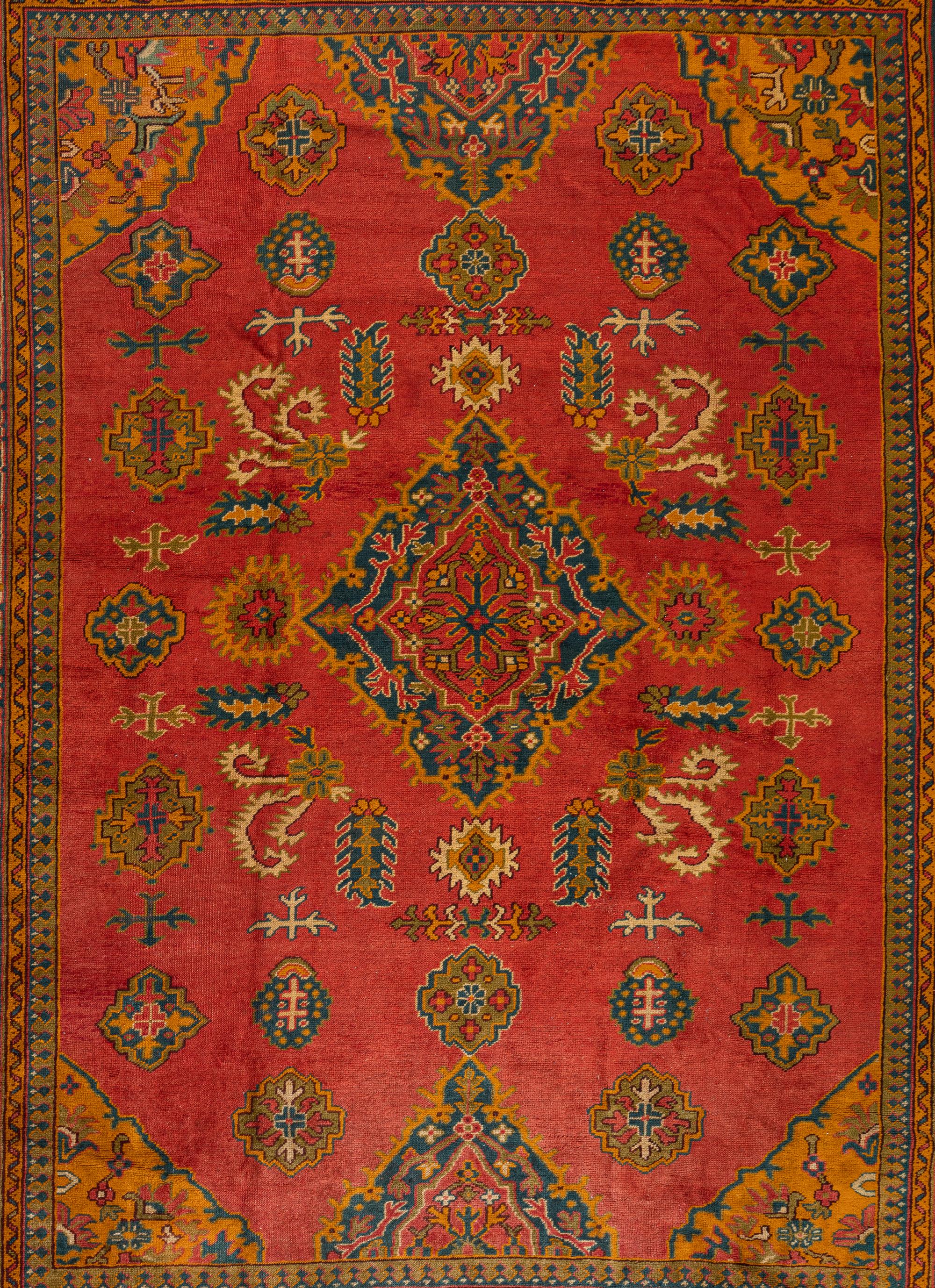 A Turkish Oushak Wool Rug