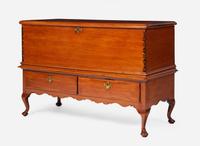 A Queen Anne cedar blanket chest-on-stand, Bermuda, 18th century