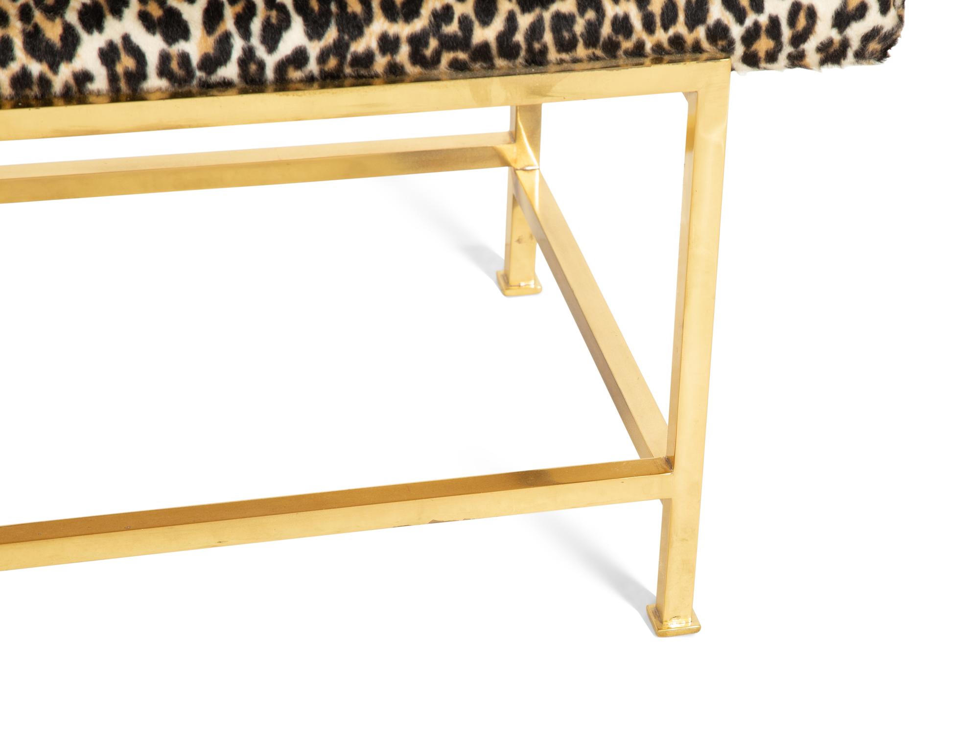 A Dunbar Brass-Frame Bench by Edward Wormley