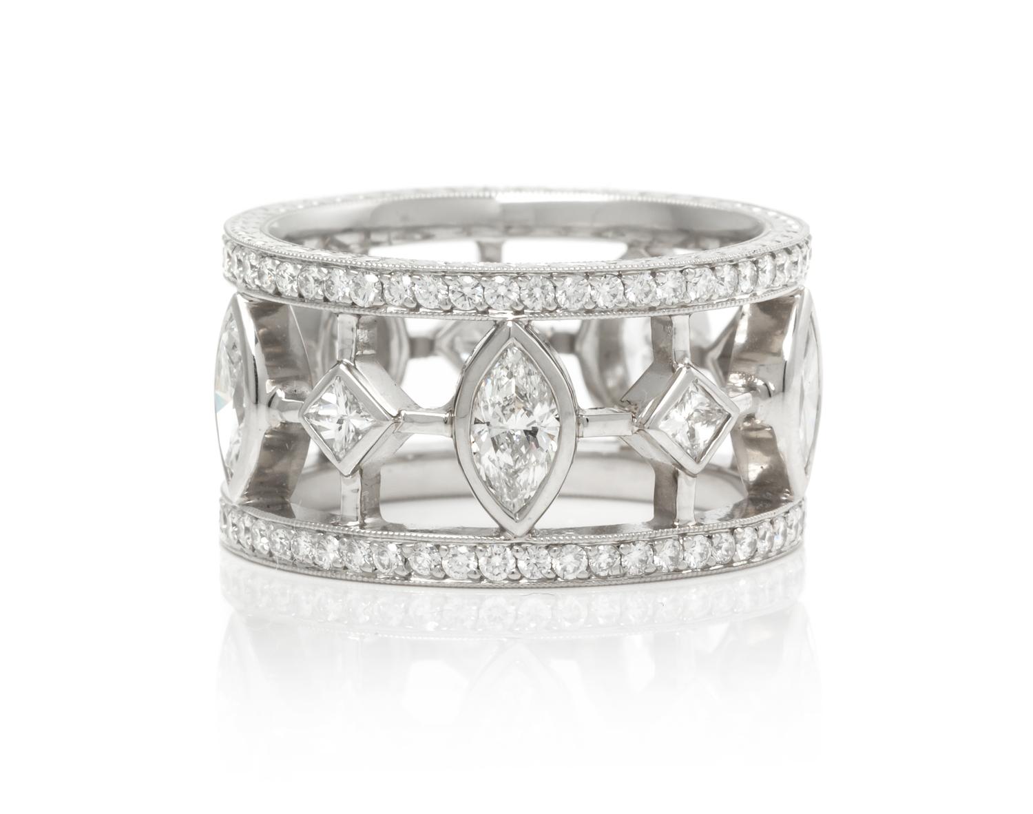A Platinum and Diamond Eternity Band, Micheal Beaudry, 10.60 dwts.