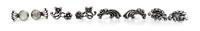 A Collection of Silver Earclips, 22.00 dwts.