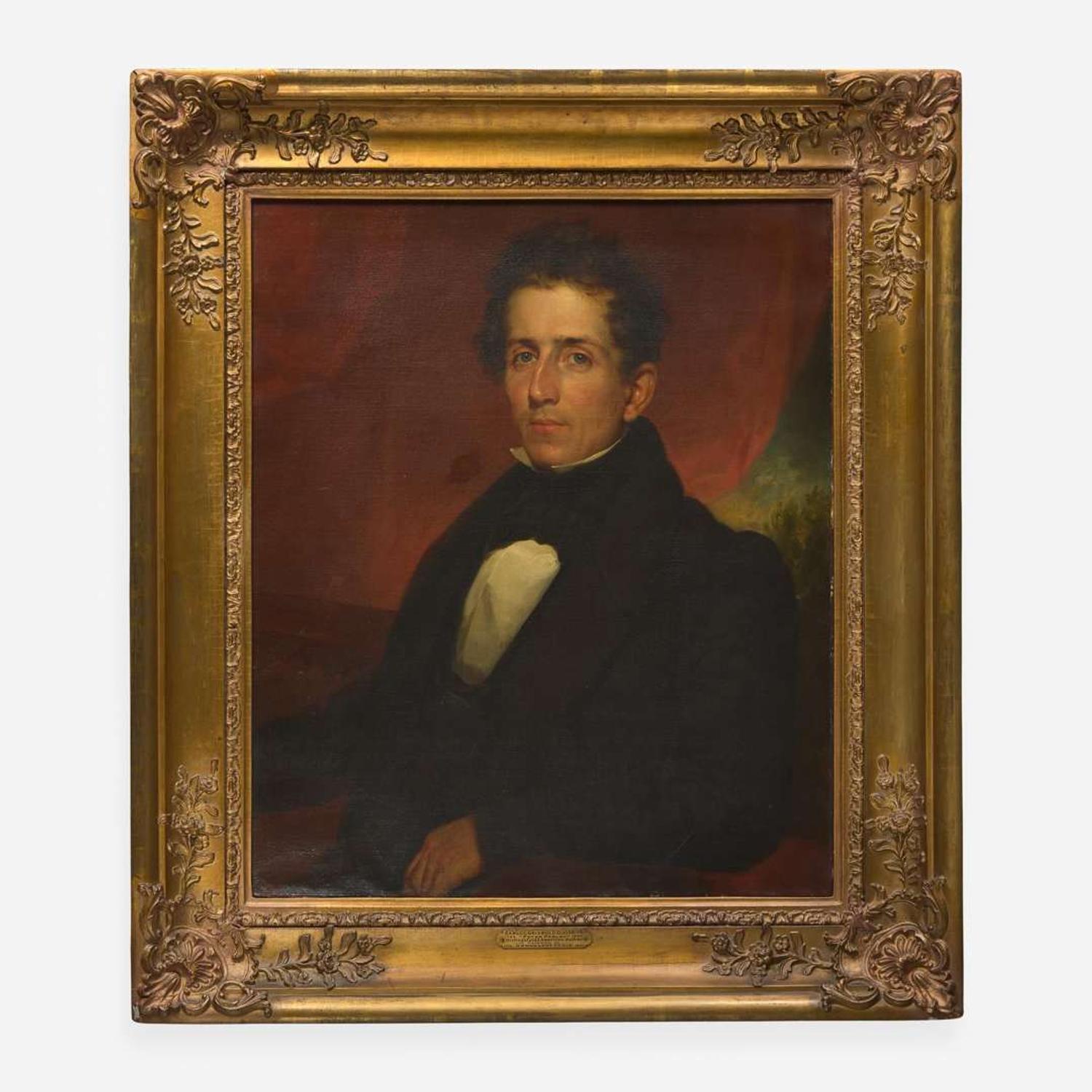 American School 19th century Portrait of Samuel Griswold Goodrich, aka Peter Parley (1793-1860)