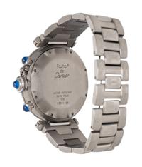 CARTIER, REF. 1050 STAINLESS STEEL 'PASHA' WATCH