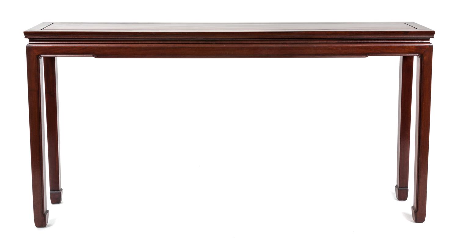 A Chinese Rosewood Altar Table Height 30 x width 60 x depth 12 inches. — 20TH CENTURY