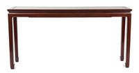 A Chinese Rosewood Altar Table Height 30 x width 60 x depth 12 inches. — 20TH CENTURY