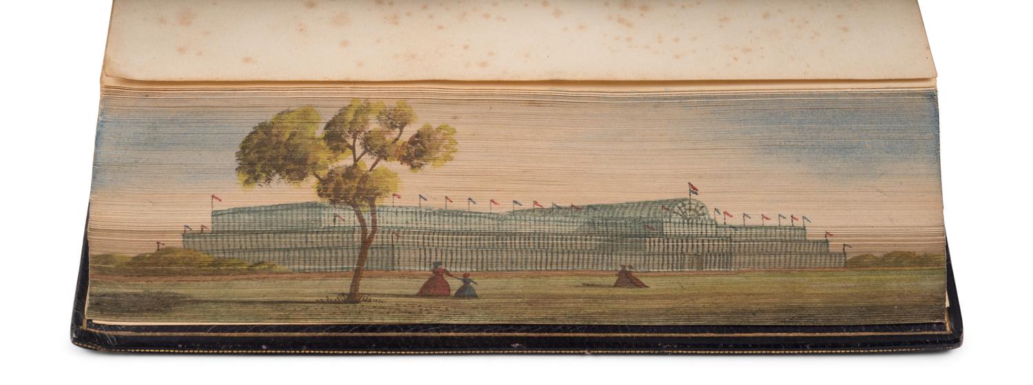 [BINDING -- FORE-EDGE PAINTING]. BRIDGES, Charles, Rev. (1794-1869). Exposition of Psalm CXIX . London: Seeleys, 1851.