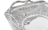 An English Silver Cake Basket and an American Silver Sandwich Plate