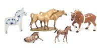 Five Porcelain Figures Width of widest 11 inches. — 20TH CENTURY