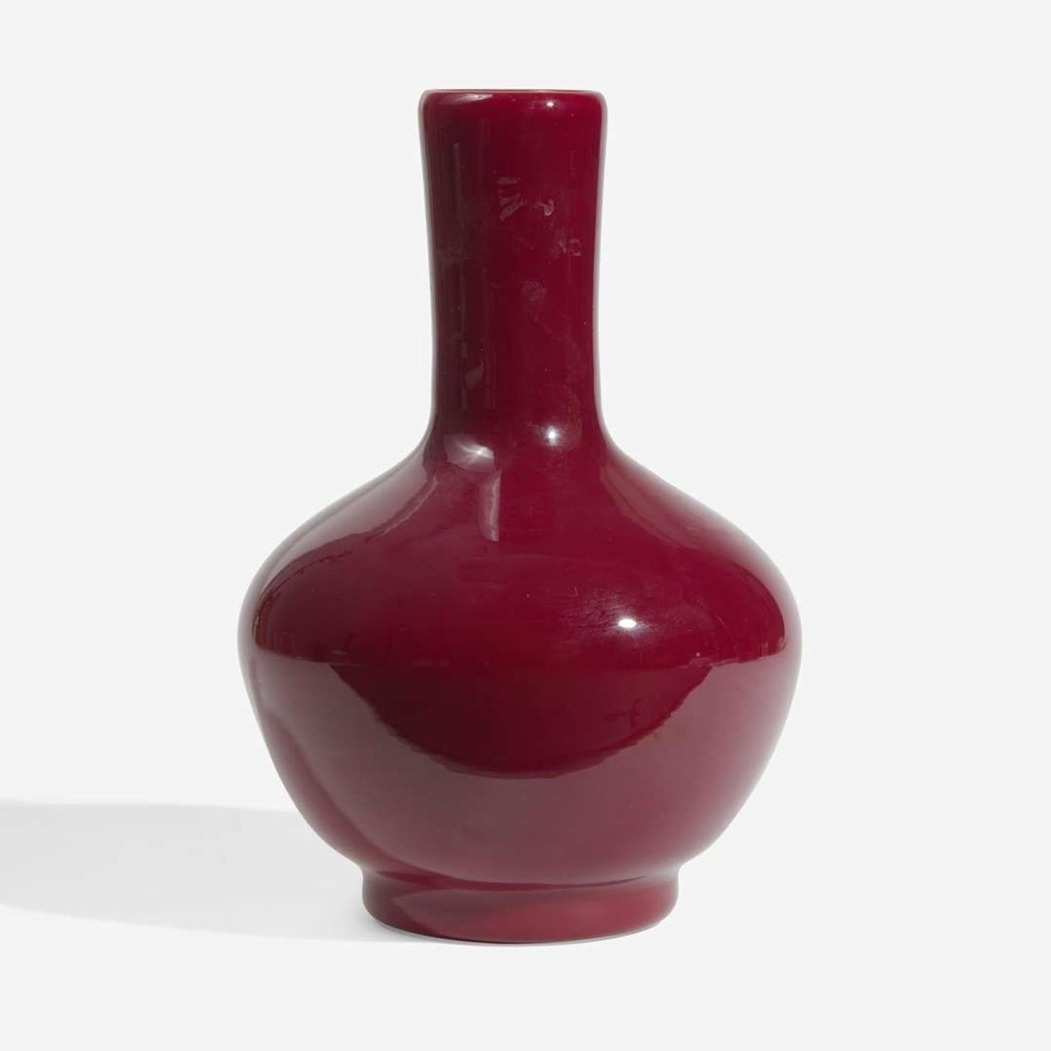 Tiffany Studios (American, active 1878-1932) Tiffany Red Favrile Vase, New York, USA, circa 1918