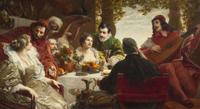 Ferdinand Wagner the Elder (German, 1819-1881) - The Banquet
