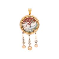 ETRUSCAN REVIVAL, YELLOW GOLD AND MICROMOSAIC SET
