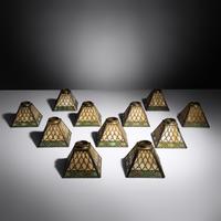 Group of 11 trapezoidal light covers