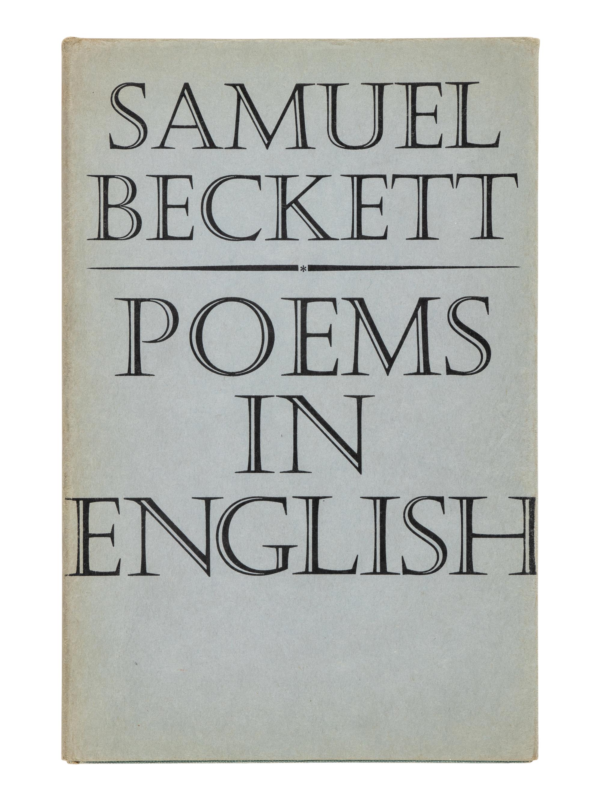 BECKETT, Samuel (1906-1989). Poems in English . London: John Calder, 1961.