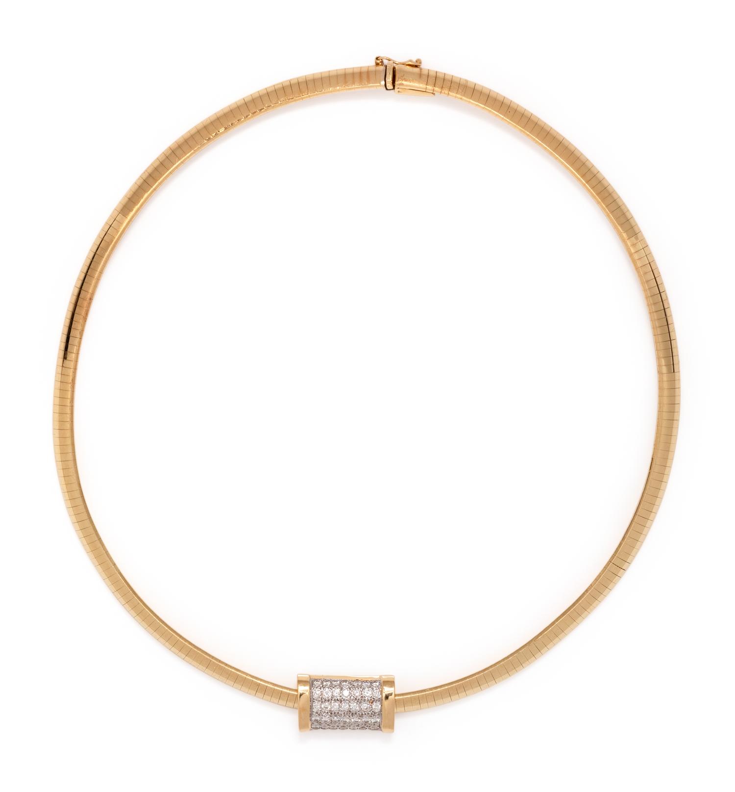 YELLOW GOLD AND DIAMOND NECKLACE