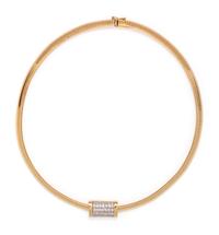 YELLOW GOLD AND DIAMOND NECKLACE