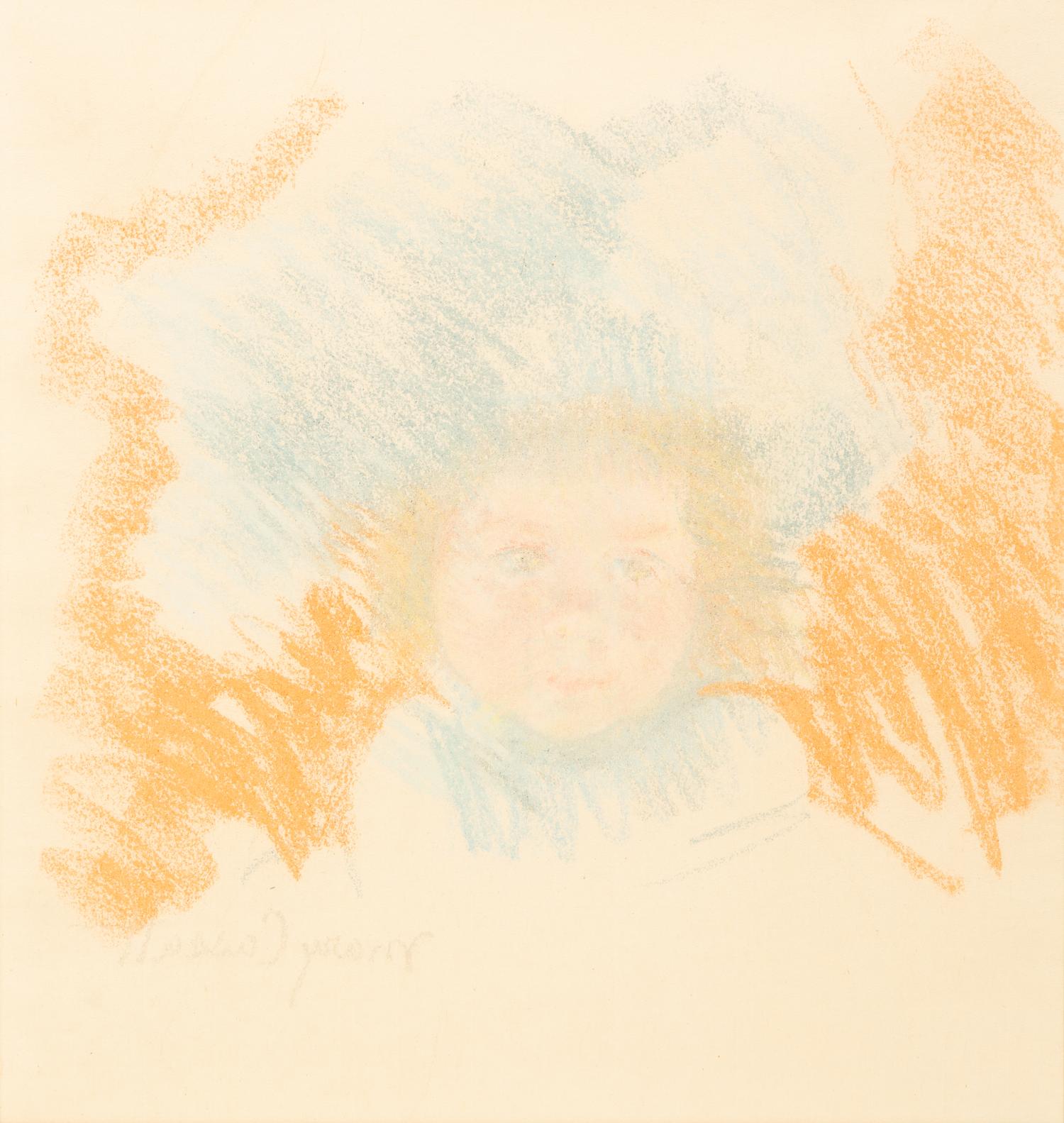 Margot Wearing a Blue Gauze Bonnet , c. 1900-1901