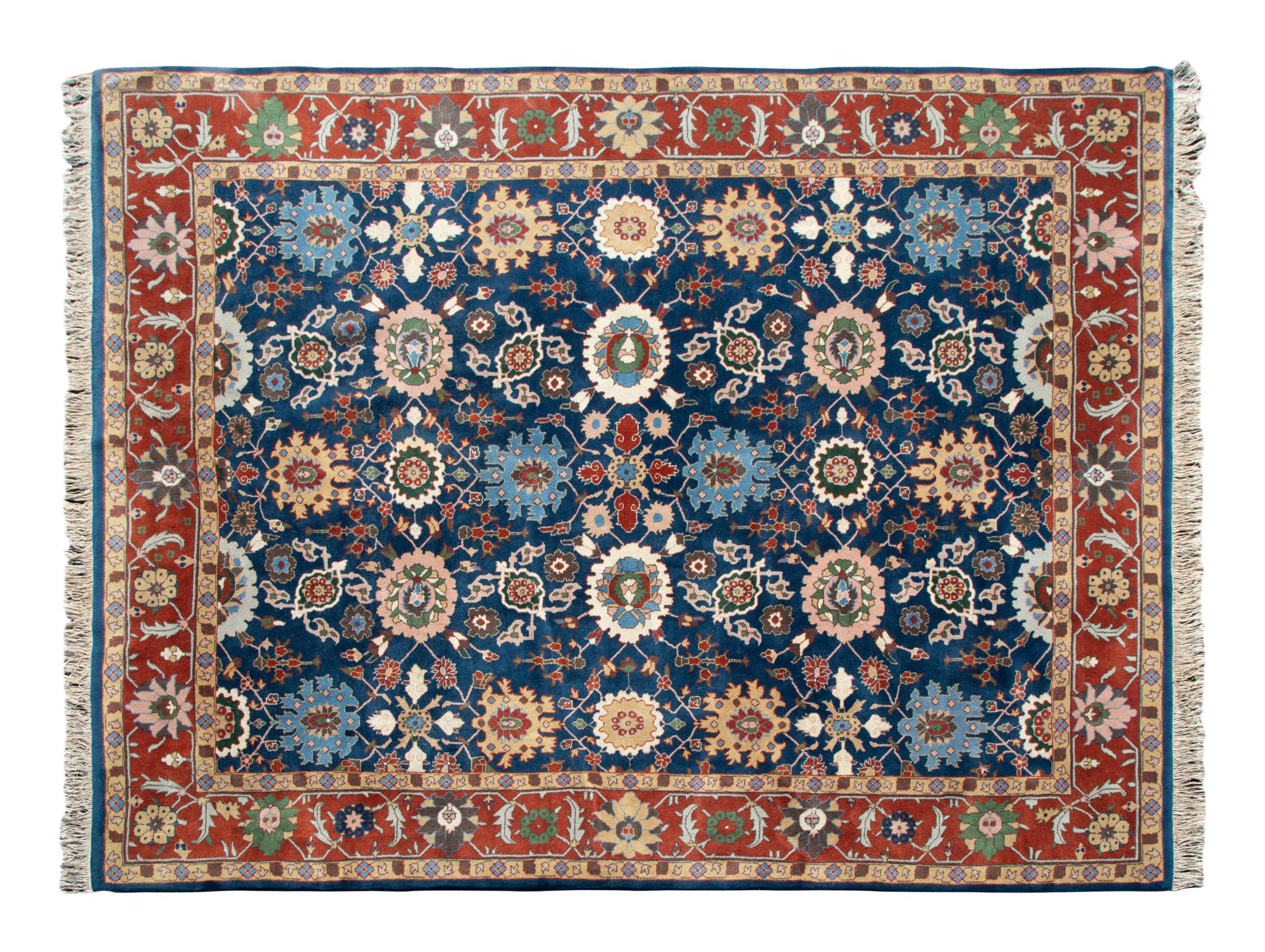 A Chinese Kurdistan Design Wool Rug — 20th Century