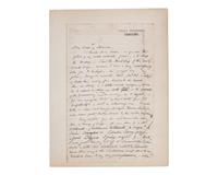 Lear, Edward Autograph letter, signed