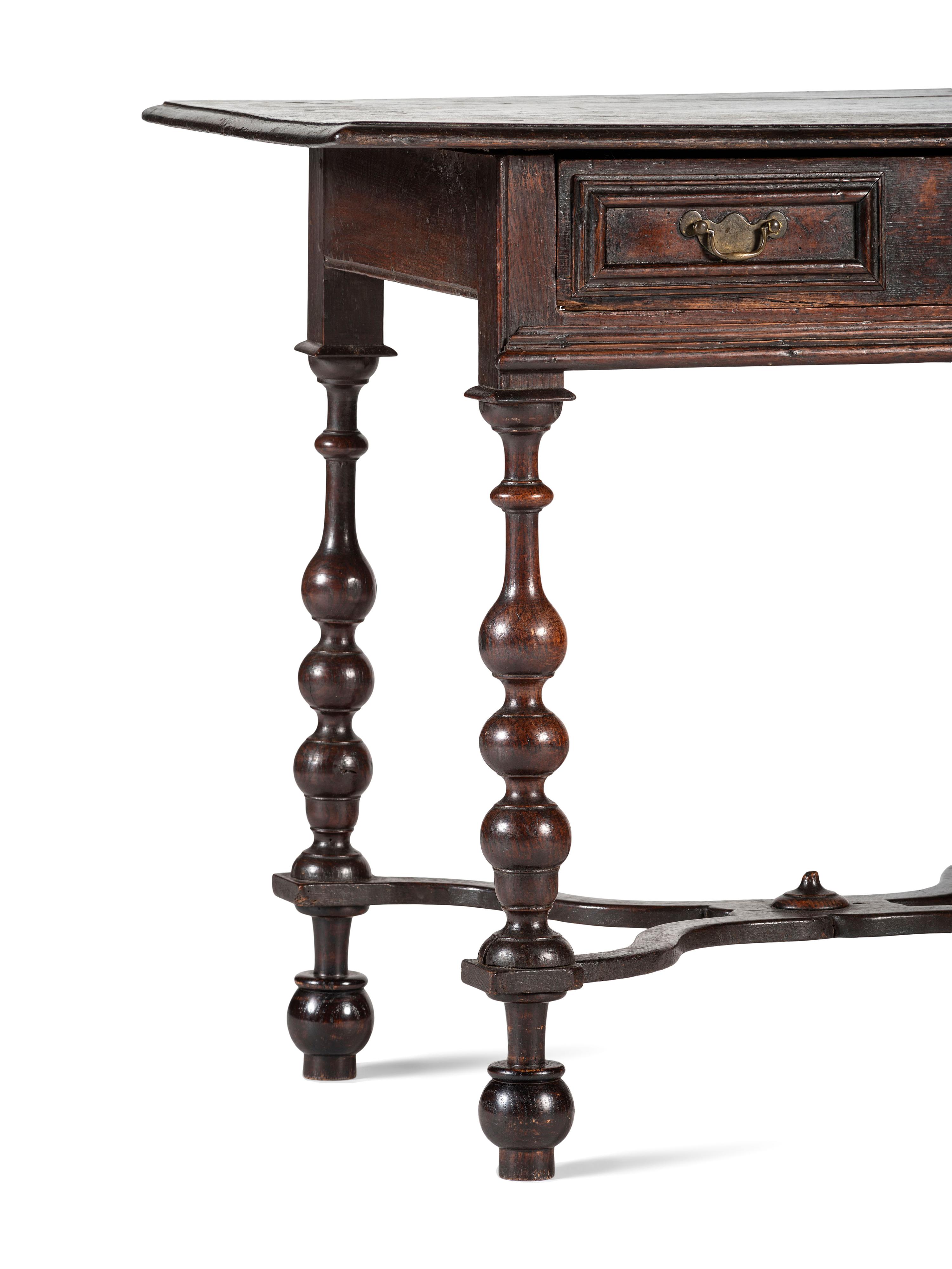 A William and Mary Oak Side Table