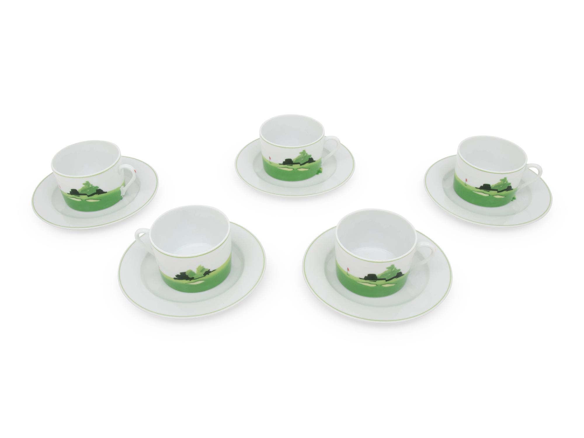 A Limoges La Reine Philippe Deschamps Hole In One Porcelain Dinner Service