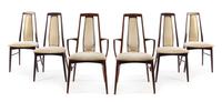 Niels Koefoed, KOEFOEDS HORNSLET, CIRCA 1970s, a set of six dining chairs, comprising two armchairs and four side chairs