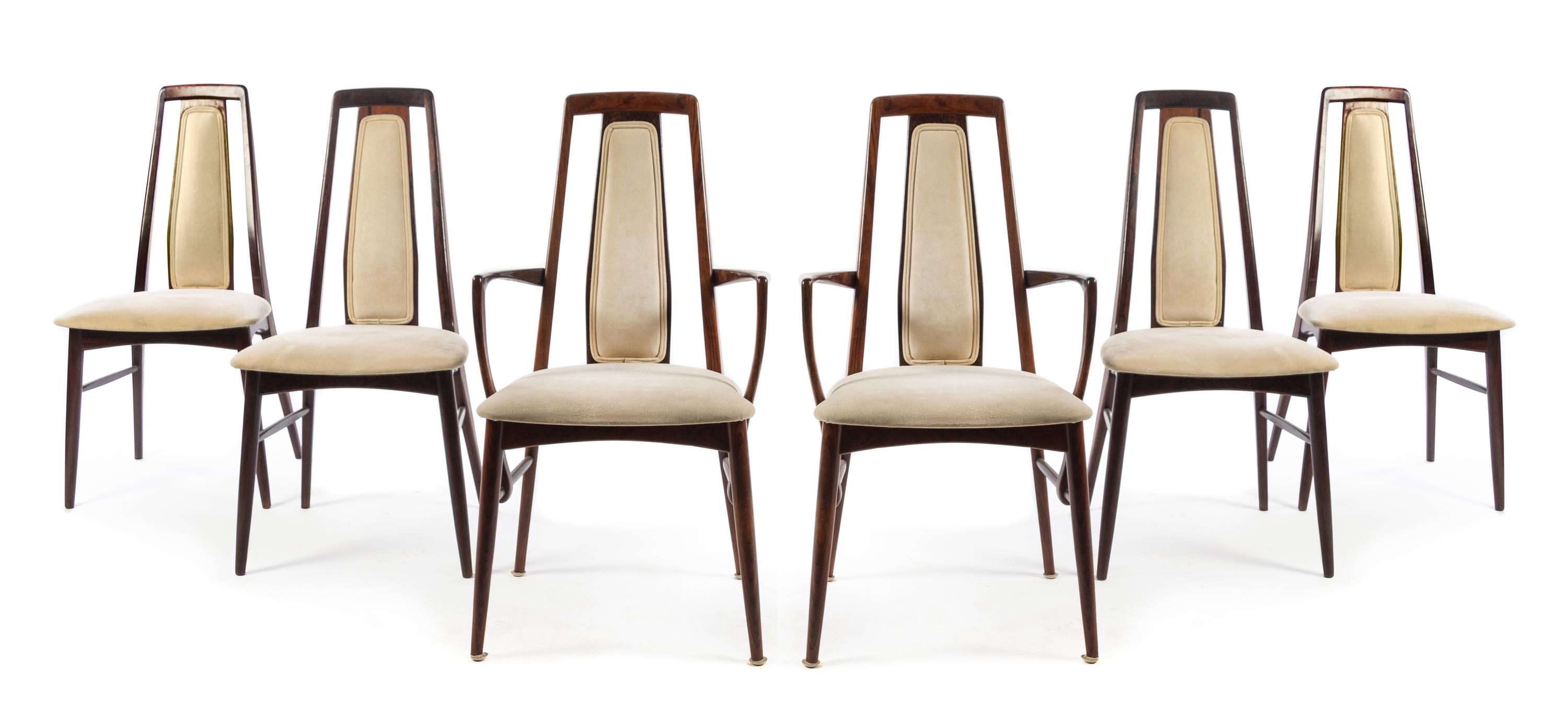 Niels Koefoed, KOEFOEDS HORNSLET, CIRCA 1970s, a set of six dining chairs, comprising two armchairs and four side chairs