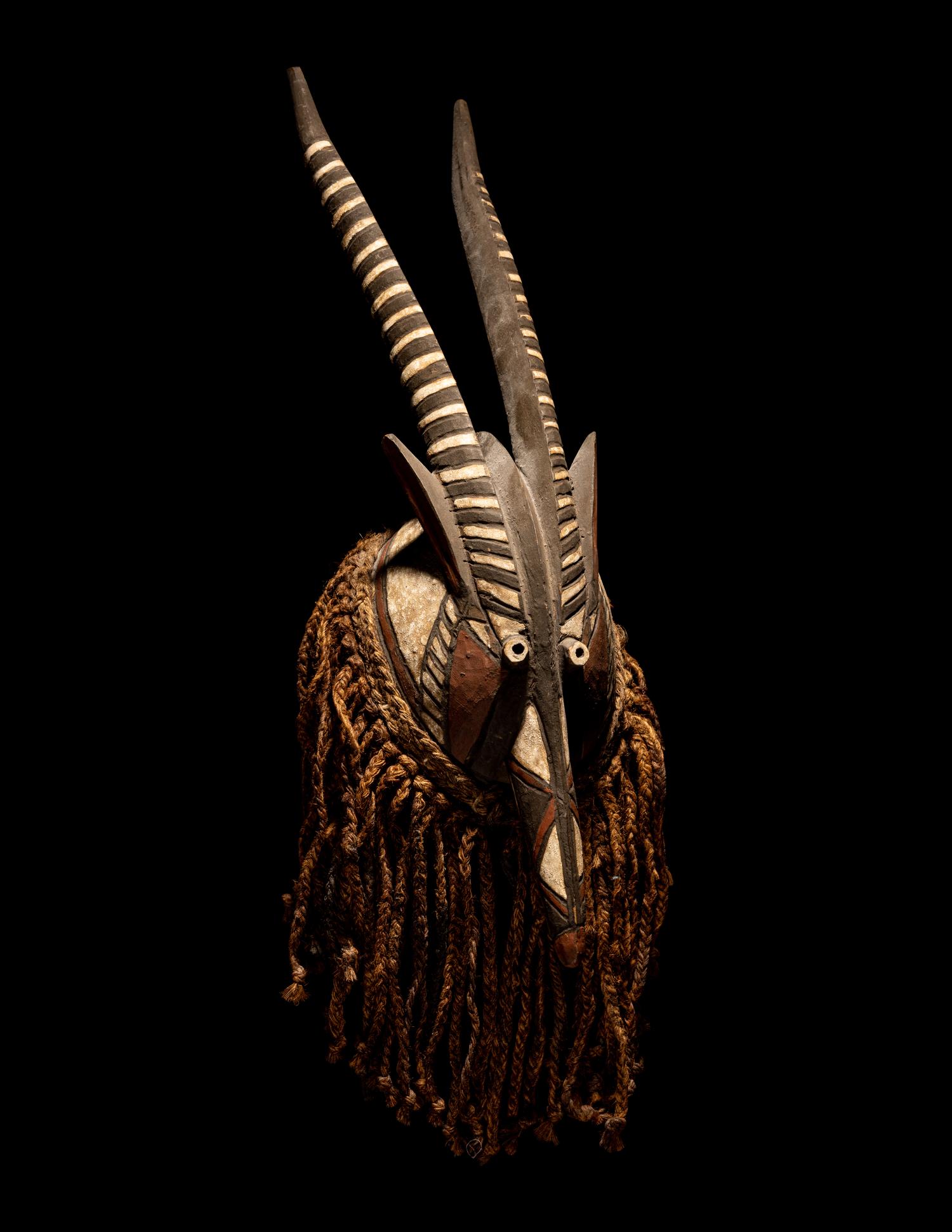 Two Mossi Wood Antelope Helmet Masks